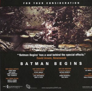 Batman Begins VFX Oscar Nomination
