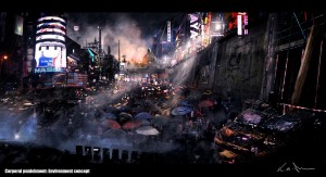 Corporal Punishment concept art - environment mood board